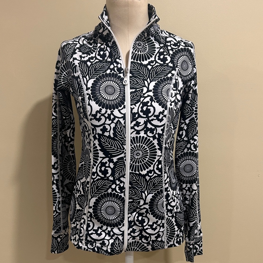 Andrea Jovine Monochrome Floral Jacket